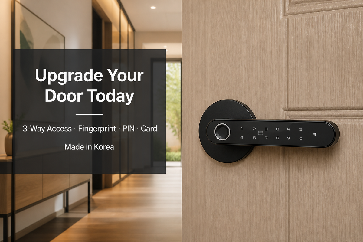 WELKOM Biometric Smart Door Lock | Fingerprint & Keyless Entry | 3-Way Access