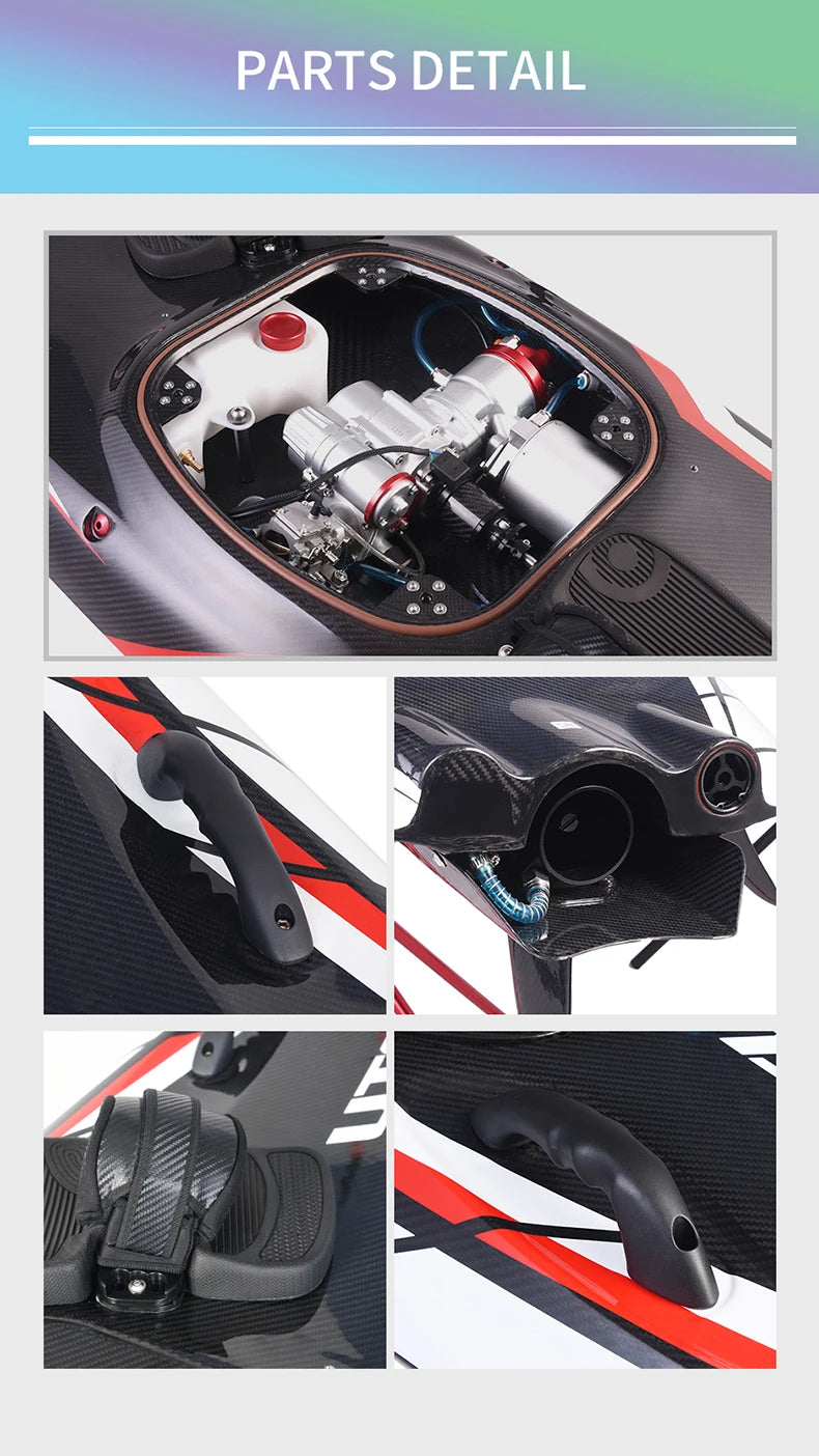 KOOTU Fuel Surfboard Summer Jet Surfboards Lightweight Carbon Fiber Surfboards with 109cc Engine Electric Surfboards