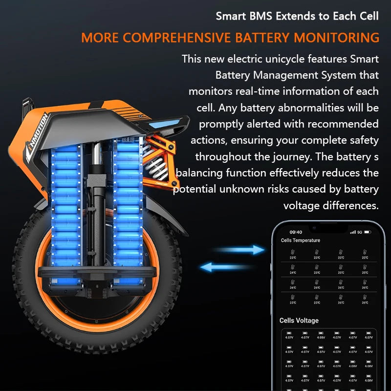 INMOTION V14 off road electric unicycle performance specs
