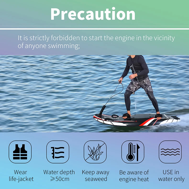 KOOTU Fuel Surfboard Summer Jet Surfboards Lightweight Carbon Fiber Surfboards with 109cc Engine Electric Surfboards